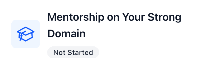 How to do Mentorship on Your Strong Domain task?