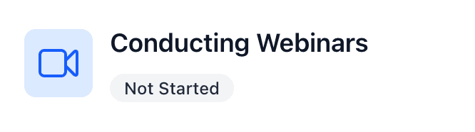 How to do task of Conducting Webinars task.